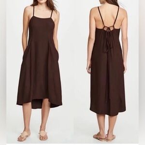 Vince Elegant Brown Sleeveless Dress size Small